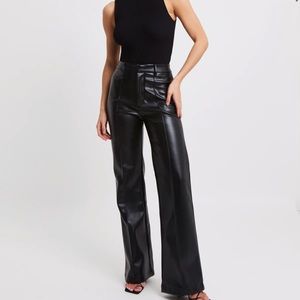 Brand New BOA (Because Of Alice) leather wide leg trousers.